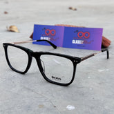 Boss – 2415 – 53 – Silver Black - Acetate- Metal - Optics – Unisex - Premium