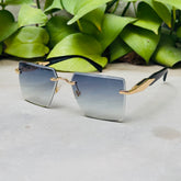 Prada – 3086 – 62 – Golden Blue – Metal - Sunglasses – Rimless - Unisex
