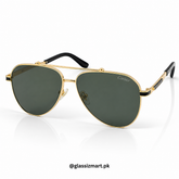 Cartier – 58473 – 60 – Golden Green – Metal – Sunglasses – Unisex