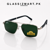 Rayban – 9713 - 56 – Silver Green – Metal – Sunglasses