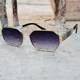 Burberry – 1939 – 55 – Golden Black Gradient – Metal – Sunglasses – Unisex