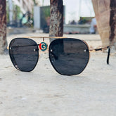 Gucci – 5024 – 53 – Golden Black – Metal – Sunglasses – Unisex