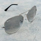 Rayban – 3026 – 62 – Silver – Metal – Sunglasses – Unisex