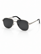 Cartier – 0425 - 59 – Silver Black - Metal - Sunglasses – Unisex - Premium