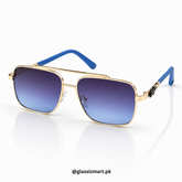 Cartier – 5036 – 52 – Golden Blue – Metal – Sunglasses – Unisex