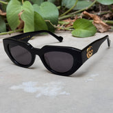 Gucci – 1421 - 51 – Black – Acetate - Sunglasses – Ladies - Premium