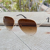 Rayban – 3035 – 62 – Golden Brown Gradient – Metal – Sunglasses – Unisex - Premium