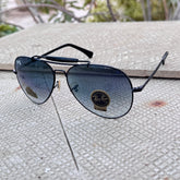 Rayban – 8026 – 62 – Black Blue Gradient – Metal – Sunglasses – Unisex - Premium