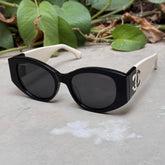 Chanel – 5524 – 53 – Black White – Acetate - Sunglasses – Women - Premium