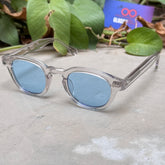 Moscot – LEMTOSH – 46 - White Blue – Acetate – Sunglasses - Unisex - Premium