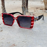 Dior – 5702 - 55 – Red Black – Acetate – Sunglasses - Ladies