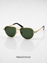 Cartier – CT0425 - 59 – Golden Green - Metal - Sunglasses – Unisex - Premium