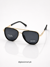 Hugo Boss – 0902 – 62 – Golden Black – Metal – Sunglasses – Unisex