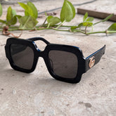 Gucci – 1547 - 50 – Black - Acetate - Sunglasses – Ladies - Premium