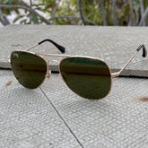 Rayban – 3035 – 62 – Golden Green Mercury – Metal – Sunglasses – Unisex - Premium