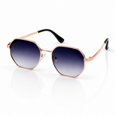 Tees – 2058 – 53 – Rose Gold Black – Metal – Sunglasses – Ladies