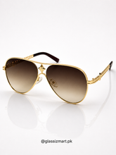 Lv– 2A808 – 57 – Brown Gradient – Metal - Sunglasses – Unisex