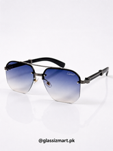 Cartier – 0369 – 60 – Black Blue Gradient – Metal – Sunglasses – Unisex