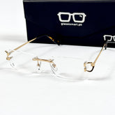 Cartier – 03440 – 55 – Golden – Metal - Optics – Rimless - Unisex - Premium