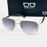 Cartier – CA130 – 57 – Golden Black Gradient – Metal – Sunglasses – Unisex
