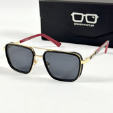 Armani – 58446 - 53 – Golden Black - Metal - Sunglasses – Unisex