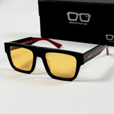 Gucci – 1868 - 53 - Black Yellow – Acetate - Sunglasses – Unisex - Premium