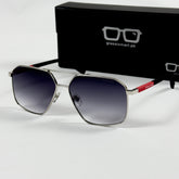 Prada – A50 - 60 – Silver Black Gradient - Metal - Sunglasses – Unisex - Premium