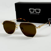 Cartier – 04840 - 58 – Golden Brown - Metal - Sunglasses – Unisex - Premium