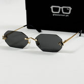 Cartier – 0599 - 56 – Golden Black - Metal - Sunglasses – Unisex - Premium