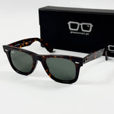 RayBan – 2140 – 54 – Tortoise Green – Acetate- Sunglasses – Unisex - Premium
