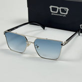 Burberry – 22088 – 64 – Silver Blue – Acetate – Sunglasses – Unisex