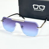 Gucci – 5021 – 52 – Silver Blue – Metal – Sunglasses – Unisex