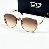 Gucci – 5024 – 53 – Golden Brown – Metal – Sunglasses – Unisex