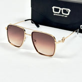Balmain – 5029 – 52 – Golden Brown Gradient – Metal – Sunglasses – Unisex