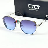 Gucci – 5024 – 53 – Silver Blue – Metal – Sunglasses – Unisex