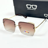 Gucci – 905 – 54 – Golden Brown – Metal – Sunglasses – Ladies