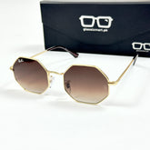 Rayban – 1972 – 55 – Golden Brown Gradient – Metal – Sunglasses – Women