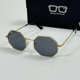 Rayban – 1972 – 55 – Golden Black – Metal – Sunglasses – Women