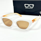 Gentle Monster – 9156 – White Brown – Acetate – Oval – Sunglasses - Ladies