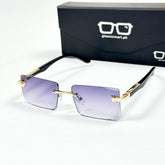 Cartier – 143 – 60 – Golden Black Gradient – Metal - Sunglasses – Rimless - Unisex