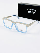 Gucci – 202413 – 52 - Transparent Blue – Metal - Acetate – Optics - Unisex