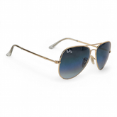 Rayban – 3026 – 62 – Golden Blue – Metal – Sunglasses – Unisex