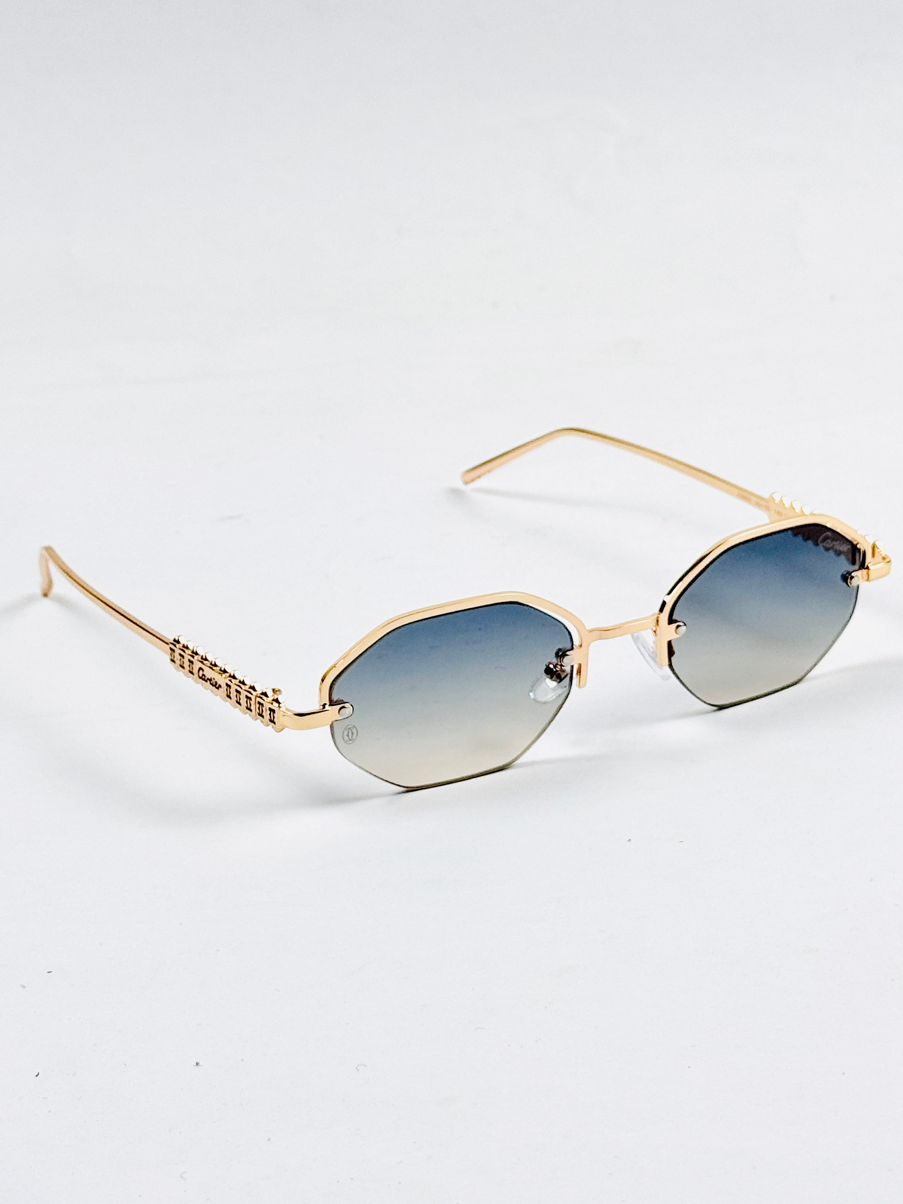 Cartier – 23660 – 55 – Golden Multi – Metal – Sunglasses – Unisex