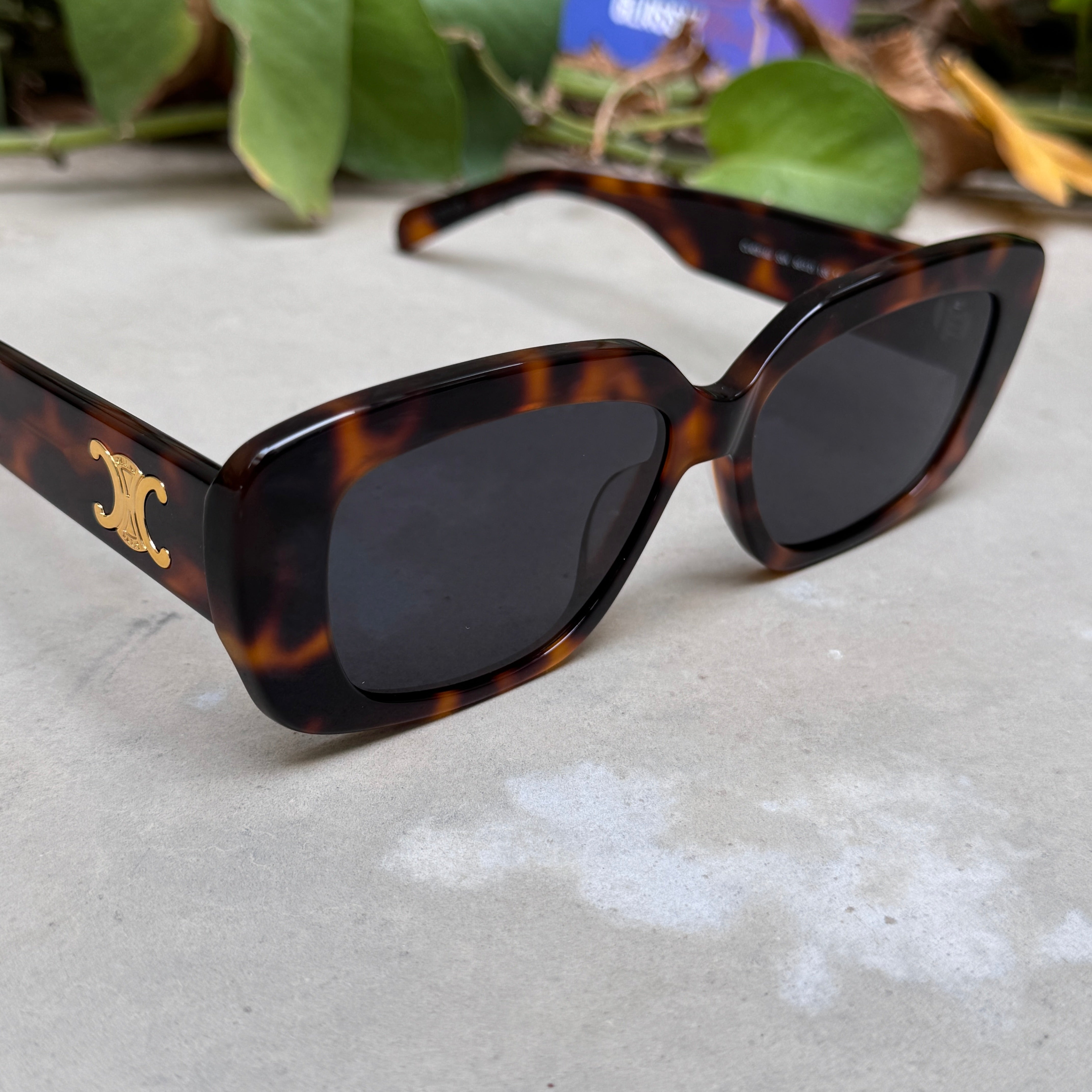 Celine – 40216 - 56 – Tortoise Black – Acetate - Sunglasses – Ladies - Premium