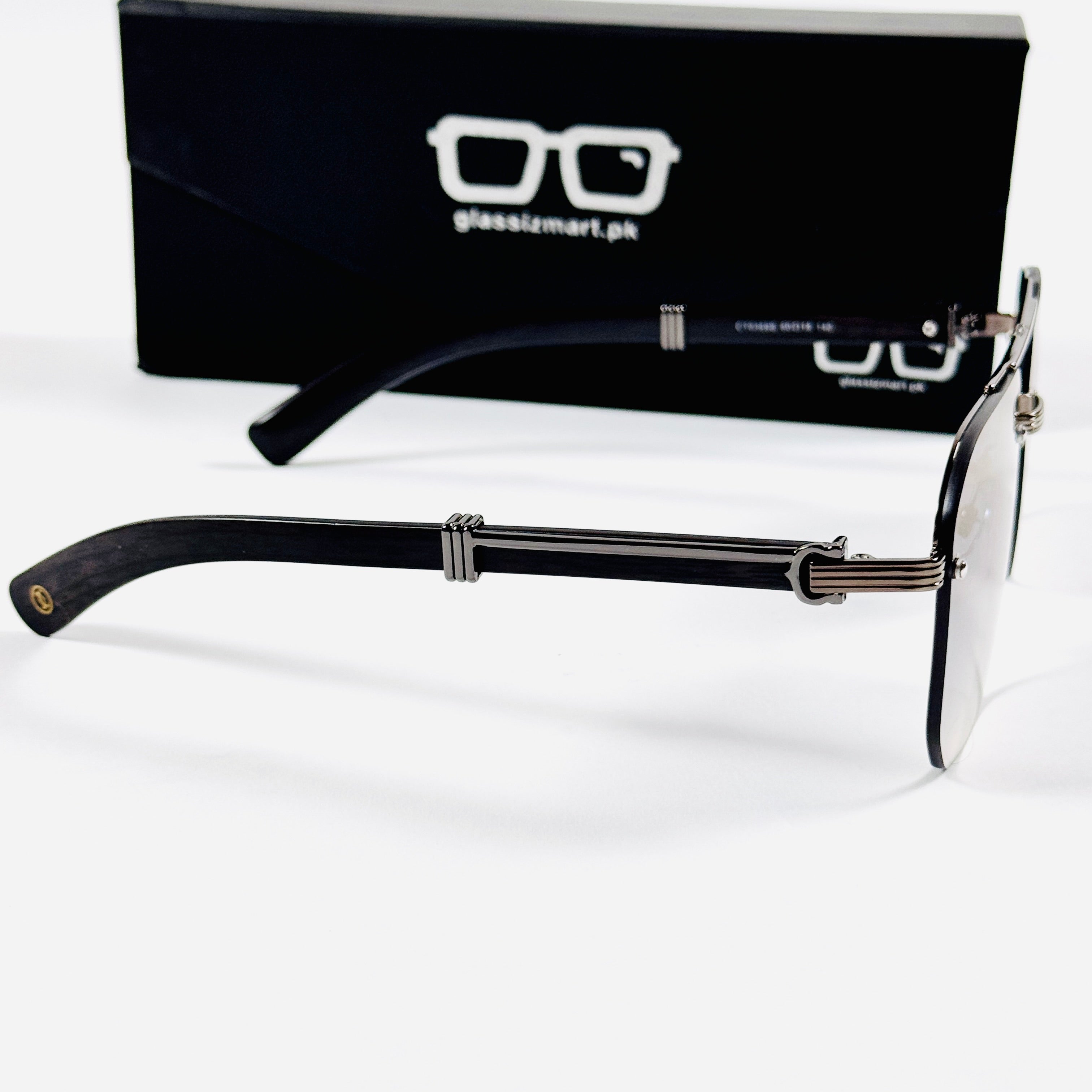 Cartier – 0369 – 60 – Black Blue Gradient – Metal – Sunglasses – Unisex