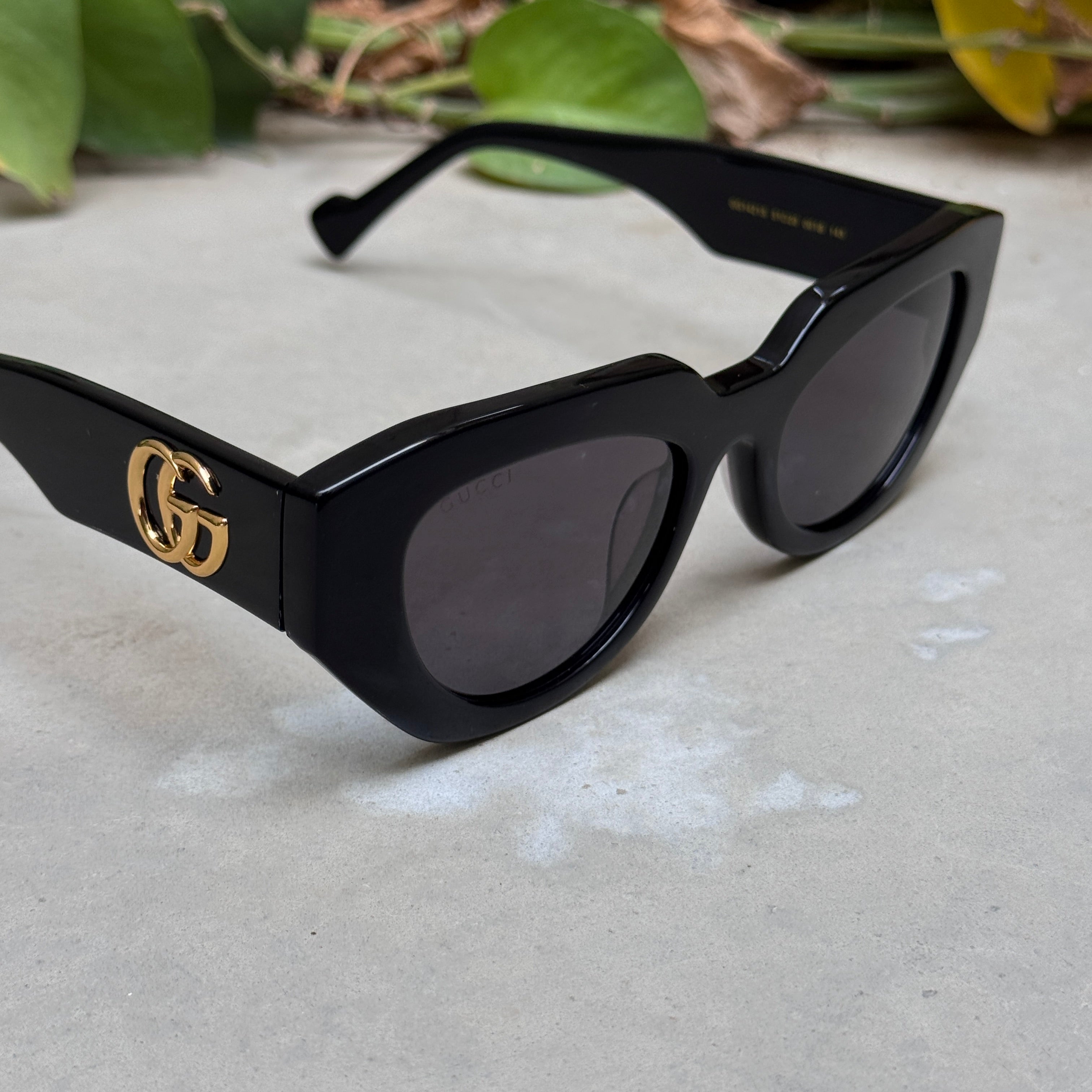 Gucci – 1421 - 51 – Black – Acetate - Sunglasses – Ladies - Premium