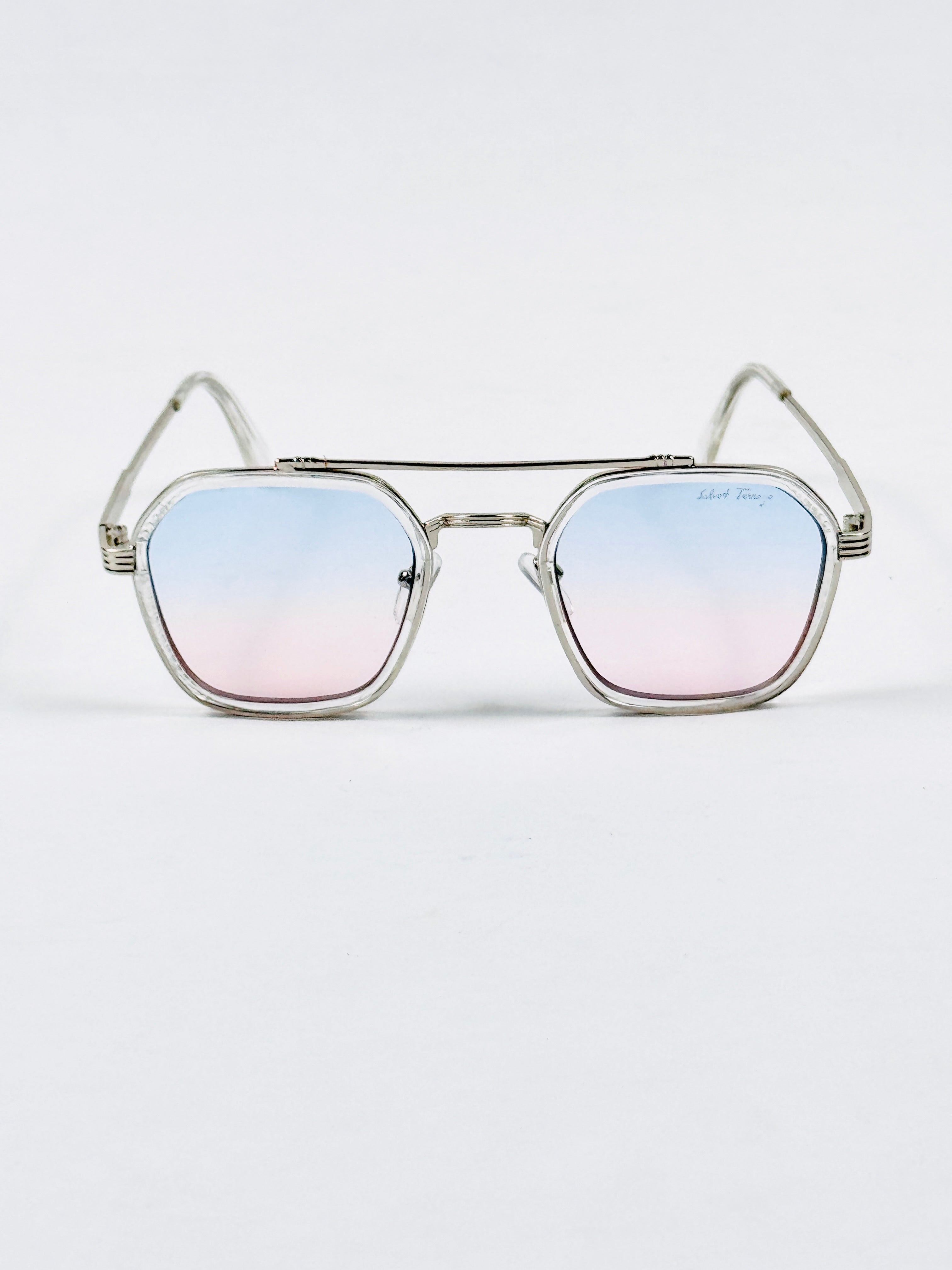 Ferragamo – 19344 – 55 – Transparent Multi – Metal – Sunglasses – Unisex
