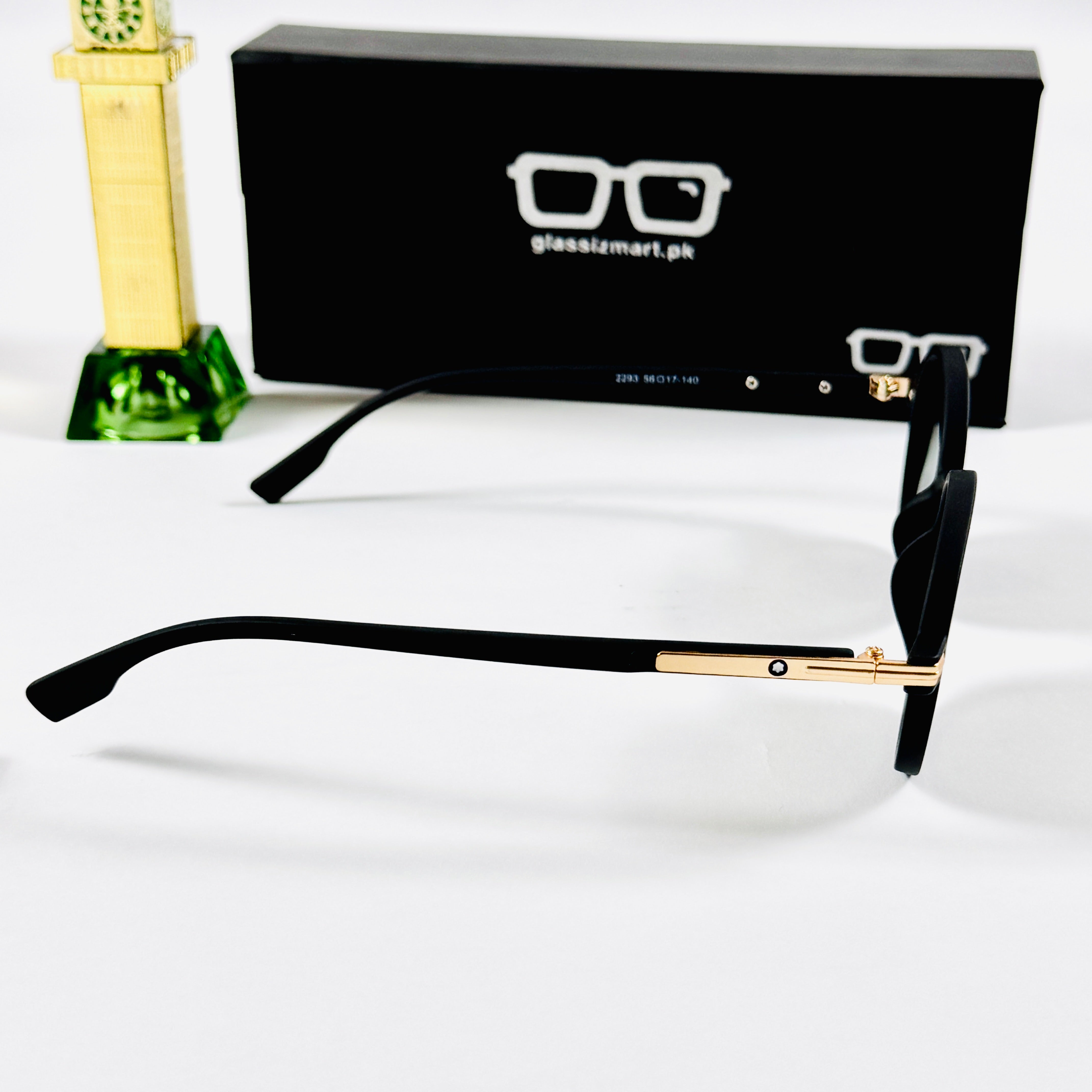Mont Blanc – 2293 – 56 – Black Green – Acetate – Sunglasses – Unisex