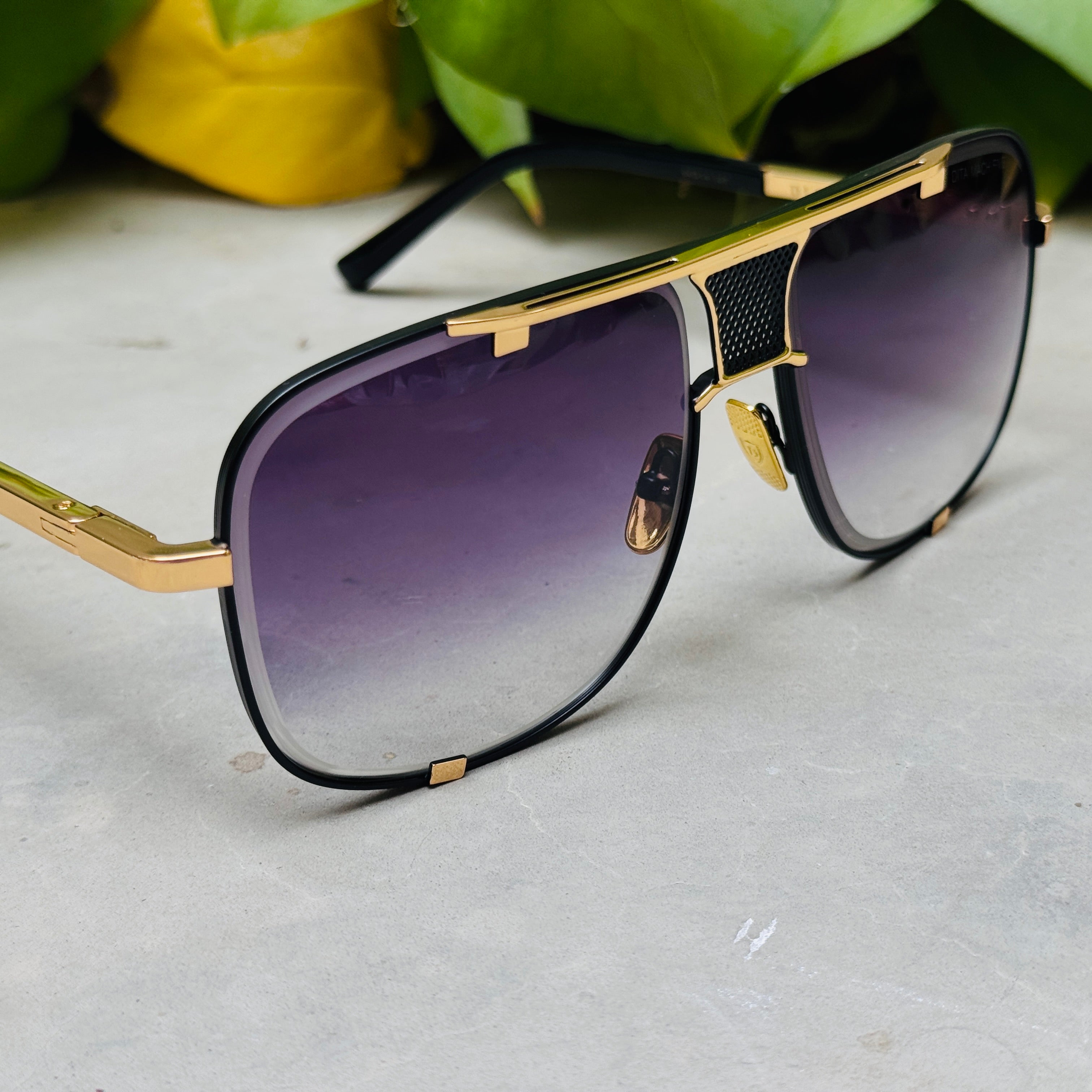 Dita – 2087 - 64 –  Golden Black Gradient - Metal - Sunglasses – Unisex - Premium