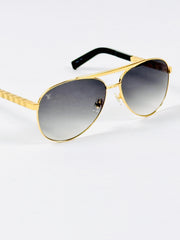 Louis Vuitton – 0339 - 61 – Golden Black Gradient - Metal - Sunglasses – Unisex - Premium
